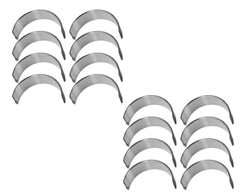 King HP-Series Rod Bearings CR 808HPN Bearings, HP-Series, Narrow, Bi-metal, Silicon Aluminum, Std. Size, Chevy, Big Block, Set of 8