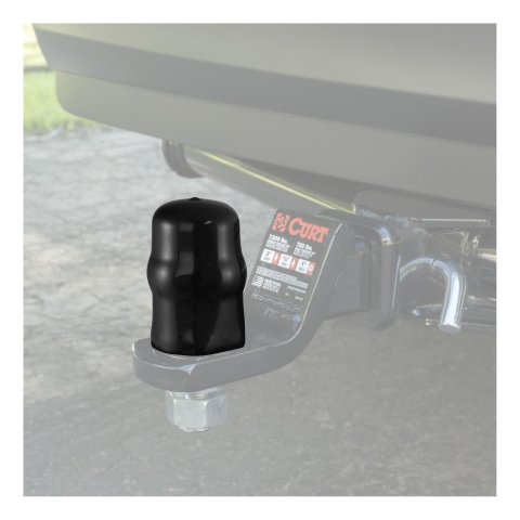 CURT Hitch Ball Covers 21800 Cover, Plastic, Hex, Black, Each thumbnail 1