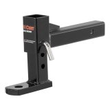 CURT Adjustable Ball Mounts 45812 Receiver Hitch Mount, Black, 2 in. Square, 7.50 in. Drop, 6.25 in. Rise, 12.50 in. Length, Each thumbnail 1