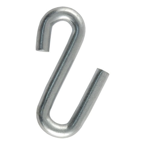 CURT Certified S-Hooks 81270 Safety Chain, S-Hook, 7/16 in., 5,000 lb. GTW, Zinc, Each