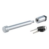 CURT Receiver Pins and Clips 23025 Hitch Lock, Straight Pin, Steel, Chrome, 0.625 in. Diameter, Locking Keys, Each thumbnail 1