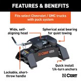 CURT Q20 Fifth Wheel Trailer Hitches 16094 Hitch, Wheel, Q20, Carbide Powdercoated, Chevrolet, GMC, Kit thumbnail 8