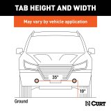 CURT Custom Tow Bar Base Plates for 2016-2018 1500, 2019-2024 1500 CLASSIC - 70121 Adapter Bracket, Plate, Steel, Black Powdercoated, RAM, Kit thumbnail 2