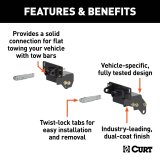 CURT Custom Tow Bar Base Plates for 2017-2019 F-250 SUPER DUTY, F-350 DUTY - 70137 Adapter Bracket, Plate, Steel, Black Powdercoated, Ford, Kit thumbnail 2