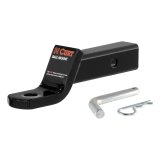 CURT Powdercoated Ball Mounts 45032 Receiver Hitch Mount, Steel, Black, 2 in. Square, 2 in. Drop, .750 in Rise, 8.25 in Length, Each thumbnail 1