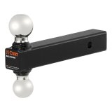 CURT Reversible Ball Mounts 45665 Receiver Hitch Mount, Steel, Chrome, 2 in. Square, 0 in. Drop, 0 in. Rise, 8.50 in. Length, Each thumbnail 1