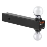 CURT Reversible Ball Mounts 45665 Receiver Hitch Mount, Steel, Chrome, 2 in. Square, 0 in. Drop, 0 in. Rise, 8.50 in. Length, Each thumbnail 2
