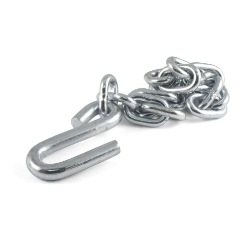 CURT Safety Chain Assemblies 80300 Chain, Steel, Zinc Plated, 7,000 lb. Break Force, 27 in. Length, S-Hook Ends, Each