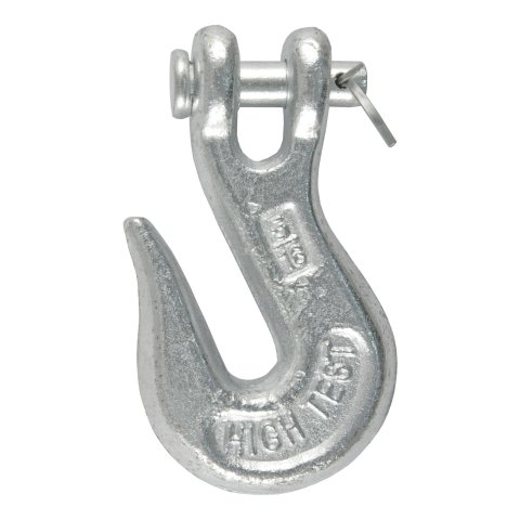 CURT Clevis Grab Hooks 81340 Safety Chain, Hook, 5/16 in., 3,900 lb. Workload, Zinc, Each