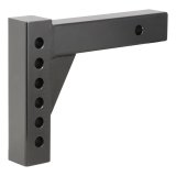 CURT Adjustable Ball Mounts 45059 Receiver Hitch Mount, Adjustable, 2 in. Square, 5 3/4 in. Drop, 5 3/4 in. Rise, Steel, Black Powdercoated, Each thumbnail 1