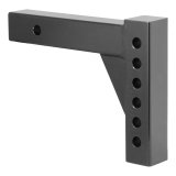 CURT Adjustable Ball Mounts 45059 Receiver Hitch Mount, Adjustable, 2 in. Square, 5 3/4 in. Drop, 5 3/4 in. Rise, Steel, Black Powdercoated, Each thumbnail 2