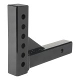 CURT Adjustable Ball Mounts 45059 Receiver Hitch Mount, Adjustable, 2 in. Square, 5 3/4 in. Drop, 5 3/4 in. Rise, Steel, Black Powdercoated, Each thumbnail 3
