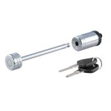 CURT Coupler Locks 23523 Latch Lock, 1/4 in. Diameter Shank, 3.375 in. Long Shank, Steel, Chrome, Each thumbnail 1