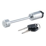 CURT Coupler Locks 23523 Latch Lock, 1/4 in. Diameter Shank, 3.375 in. Long Shank, Steel, Chrome, Each thumbnail 2