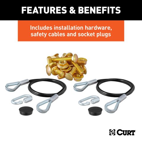 CURT Custom Tow Bar Base Plates for 2012-2020 SONIC - 70116 Adapter Bracket, Plate, Steel, Black Powdercoated, Chevrolet, Kit thumbnail 8
