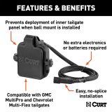 CURT Protective Multipro/Mutli-Flex Tailgate Sensors with Hitch Cap 58266 Receiver Covers, MultiPro / Multi-Flex Sensor, 2.5 in. x 2.5 in., Plastic, Black, Chevrolet, GMC, Each thumbnail 4