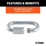 Curt Manufacturing Trailer Safety Chains and Cables 82934 Hitch Chain, 7/16" Quick Link (13,200 lbs. Breaking Strength, Packaged) thumbnail 2