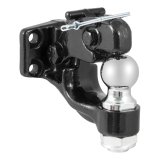 CURT Combination Ball/Pintle Hooks 48190 Pintle Hitch, Ball and Pintle Hook, Plate Mount, 16,000 lbs. GTW, 2 in. Hitch Ball Diameter, Each thumbnail 4
