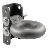 CURT Forged Alloy Lunette Eyes and Channels 48630 Eye, 12,000 lbs. GTW, 3 in. Eye Diameter, Mount Included, 7 1/2 in. Channel Height, Steel, Black, Kit thumbnail 1
