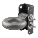 CURT Forged Alloy Lunette Eyes and Channels 48630 Eye, 12,000 lbs. GTW, 3 in. Eye Diameter, Mount Included, 7 1/2 in. Channel Height, Steel, Black, Kit thumbnail 2