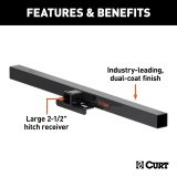 CURT Class 5 Receiver Hitch 15922 Hitches, V Trailer Hitch, 62 in. Wide Universal Weld-On Center Section, 2 1/2 in. Receiver, No Side Plates, Each thumbnail 3