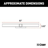 CURT Class 5 Receiver Hitch 15922 Hitches, V Trailer Hitch, 62 in. Wide Universal Weld-On Center Section, 2 1/2 in. Receiver, No Side Plates, Each thumbnail 5