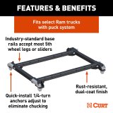 CURT OEM-Compatible Fifth Wheel Legs for 2013-2025 2500, 3500 - 16042 Mounting Kit, OEM Rail Puck Adapter, Ram, Kit thumbnail 5