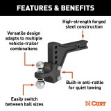 Curt Manufacturing Receiver Hitches 45935 Adjustable Hitch thumbnail 3
