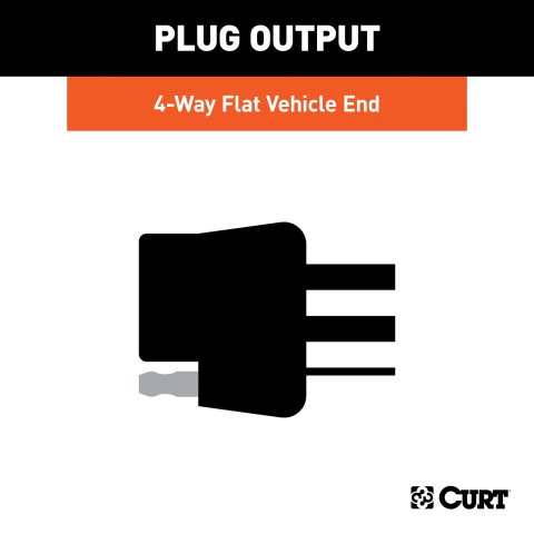 CURT Custom Wiring Connector Harnesses for 2022-2023 BOLT EUV - 56521 Trailer Wire Connector, T-Connector, 4-Way Flat, Chevrolet, Each thumbnail 8