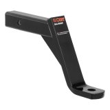 CURT Powdercoated Ball Mounts 45090 Receiver Hitch Mount, Black, 2 in. Square, 8 in. Drop, 6 in. Rise, 8.25 in. Length, Each thumbnail 1