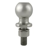CURT Hitch Balls 40082 Ball, Stainless Steel, 2 in. Ball, 0.750 in. Diameter Shank, 2.125 in. Length Shank, 3,500 lbs., Each thumbnail 1