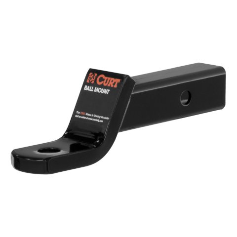 CURT Powdercoated Ball Mounts 45030 Receiver Hitch Mount, Black, 2 in. Square, 2 in. Drop, .750 in Rise, 8.25 in Length, Each thumbnail 4
