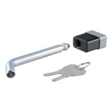 CURT Receiver Locks 23021 Hitch Lock, 5/8 in. Diameter, Bent Pin, Steel, Chrome, Black Dead Bolt, 2 Keys, 2-3 in. Each thumbnail 1
