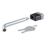 CURT Receiver Locks 23021 Hitch Lock, 5/8 in. Diameter, Bent Pin, Steel, Chrome, Black Dead Bolt, 2 Keys, 2-3 in. Each thumbnail 5