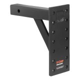 CURT Adjustable Pintle Mounts 48341 Mount, 10,000 lbs. GTW, 6-Position Mounting, 2 in. Square Receiver Mount, Steel, Black Carbide, Each thumbnail 1