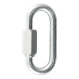 CURT Trailer Safety Chain Quick Links 82610 Chain, Link, Steel, Zinc Plated, 1/4 in. Diameter, 880 lb. Break Force, Each thumbnail 1