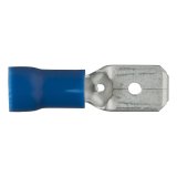 CURT Insulated Quick-Connectors 59432 Wiring Connectors, Quick Connectors, Male Type, Spade Style, 14 To 16-gauge, Blue, Set of 100 thumbnail 1