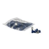 CURT Insulated Quick-Connectors 59432 Wiring Connectors, Quick Connectors, Male Type, Spade Style, 14 To 16-gauge, Blue, Set of 100 thumbnail 2