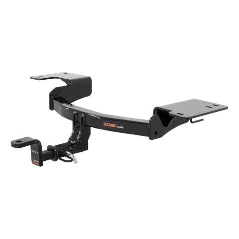 CURT Class 1 Receiver Hitch 113473 Trailer Hitch, I, 1-1/4 in. Receiver, Black Powdercoated, Fiat, Each