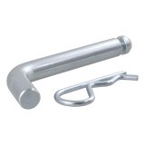 CURT Receiver Pins and Clips 21582 Hitch Pin, Long Pin Design, 0.625 in. Diameter, Steel, Zinc Finish, Clip, Kit thumbnail 1