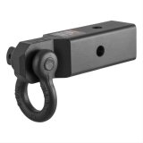 CURT Receiver Hitch D-Ring Shackle Mounts 45831 Tow Hook, Clevis, D Ring, 19mm, For 2.5 in. Receivers, Black Powdercoated, Each thumbnail 1