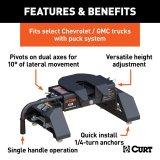 CURT Q25 Fifth Wheel Trailer Hitches 16097 Hitch 2020-2020 Silverado 2500 HD 8' Bed with 5th Prep 3500 HD 8' Bed Sierra 2500 HD 8' Bed Sierra 3500 HD 8' Bed Whith Package thumbnail 6