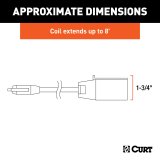 CURT Trailer Harness Adapters 57282 Vehicle Towing Adapter, Adapter, 7-Way RV Blade to 5-Way Flat, 8 ft. Cable, Universal, Each thumbnail 4
