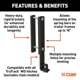 CURT Weight Distribution Replacement Hardware 17519 Hook-Up Brackets, Hitch, Up to 10 in. Trailer Frame, Kit thumbnail 3