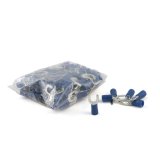 CURT Spade Terminals 59621 Wiring Connectors, Terminals, #10 Stud Style, 14 To 16-gauge, Blue, Set of 100 thumbnail 1