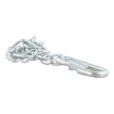 CURT Safety Chain Assemblies 80312 Chain, Steel, Zinc Plated, 2,000 lb. Break Force, 27 in. Length, Latch S-Hook Ends, Each thumbnail 1