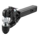 CURT Combination Ball/Pintle Hooks 48007 Pintle Hitch, Ball/Hook, 2 in. Square Receiver Mount, 16,000 lbs. GTW, 2 in. Hitch Ball Diameter, Each thumbnail 1