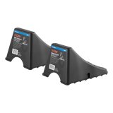 CURT Wheel Chocks 22800 Chocks, Polymer, Black, 6.00 in. Width, 8.00 in. Length, 4.50 in. Height, Pair thumbnail 1