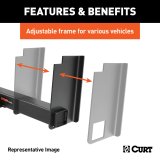CURT Class 5 Receiver Hitch 15924 Hitches, V, Universal Weld-On Trailer Hitch, 2 1/2 in. Receiver, Up to 44 in. Frames, 18 in. Drop, Adjustable Side Plates, Each thumbnail 4