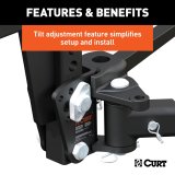 CURT Trunnion Bar Weight Distribution Hitches 17352 Hitch, Deep Drop Hitch, 10,000 lbs, 30 5/8 in. Bars, Kit thumbnail 3